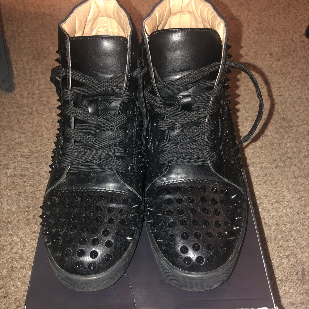 Christian Louboutin High Top Spiked Sneakers